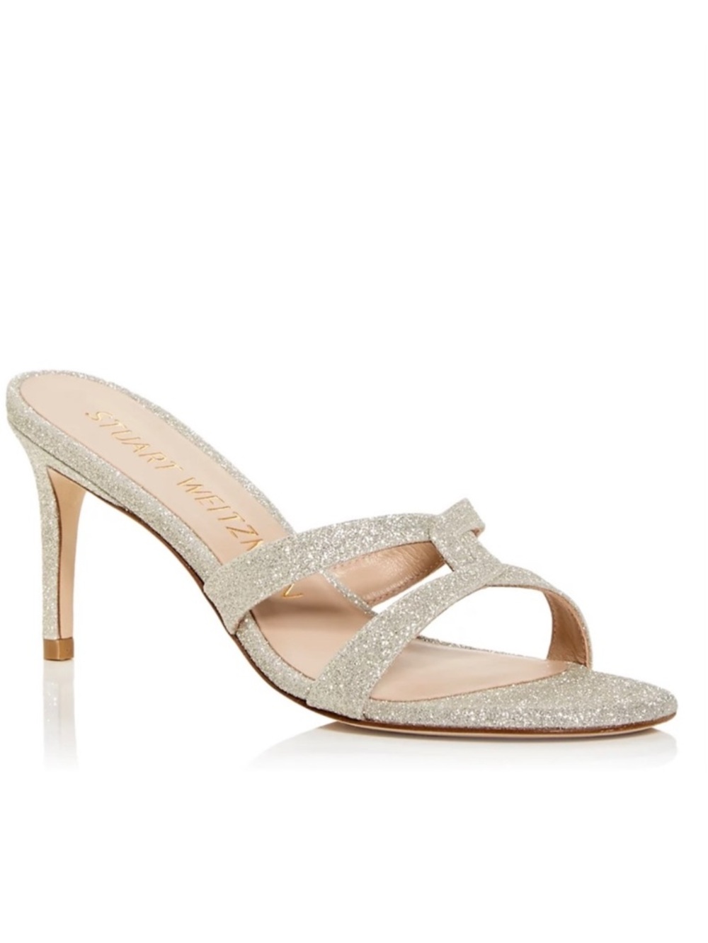 Stuart Weitzman Soirée Sleek 75 SILVER SIze 8.5